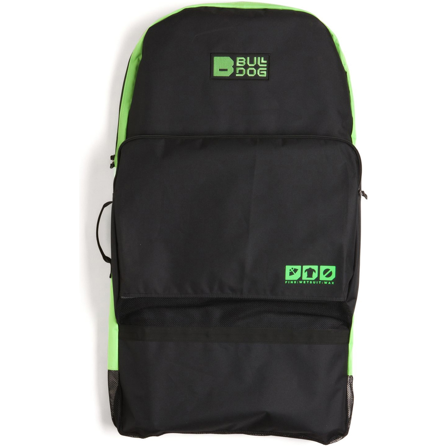 2026 Bulldog Bodyboard Bag BDBBB - Black / Neon Green